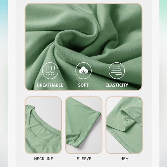 🦋 Mint Green T-Shirt Casual Comfy 1X - Picture 7 of 7